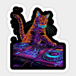 Cat DJ Harmony Sticker